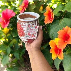 Agua de Jamaica –  Soy Candle in Cantarito Clay Vessel